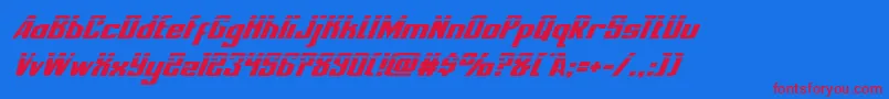 nationalexpresslaserital Font – Red Fonts on Blue Background