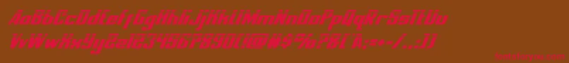 nationalexpresslaserital Font – Red Fonts on Brown Background