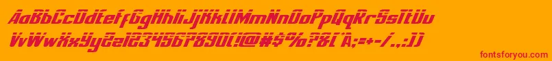 nationalexpresslaserital Font – Red Fonts on Orange Background