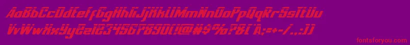 nationalexpresslaserital Font – Red Fonts on Purple Background