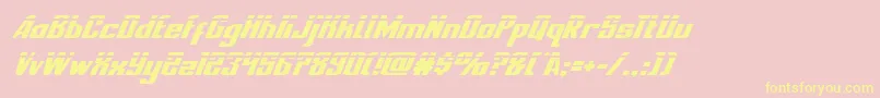 nationalexpresslaserital Font – Yellow Fonts on Pink Background