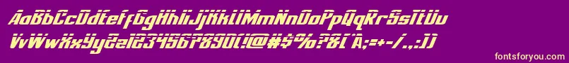 nationalexpresslaserital Font – Yellow Fonts on Purple Background