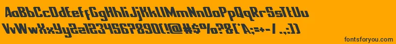 Шрифт nationalexpressleft – чёрные шрифты на оранжевом фоне