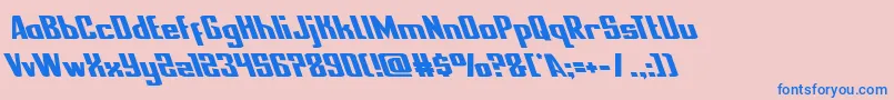 フォントnationalexpressleft – ピンクの背景に青い文字