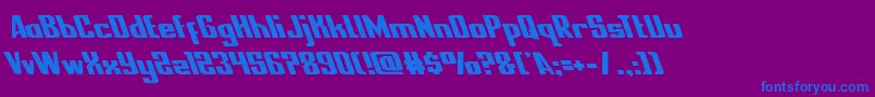 nationalexpressleft-fontti – siniset fontit violetilla taustalla