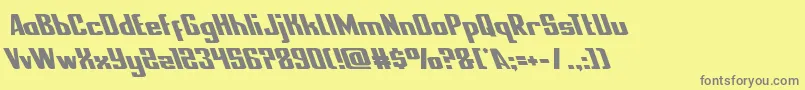 nationalexpressleft-Schriftart – Graue Schriften auf gelbem Hintergrund
