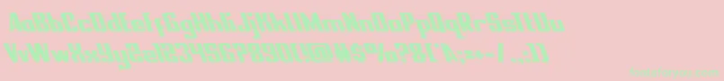 nationalexpressleft Font – Green Fonts on Pink Background