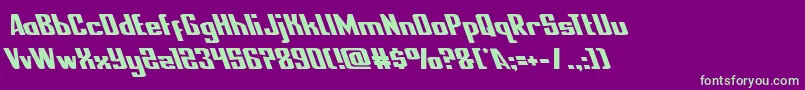 nationalexpressleft-fontti – vihreät fontit violetilla taustalla
