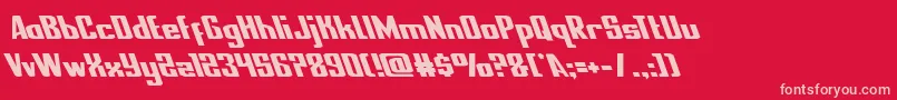 nationalexpressleft-fontti – vaaleanpunaiset fontit punaisella taustalla