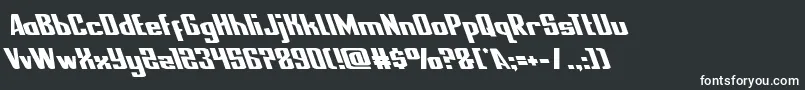 Шрифт nationalexpressleft – белые шрифты на чёрном фоне