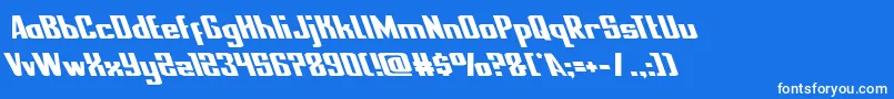 nationalexpressleft-fontti – valkoiset fontit sinisellä taustalla