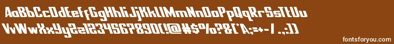 nationalexpressleft Font – White Fonts on Brown Background