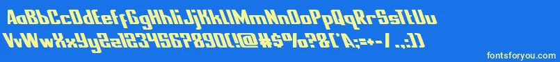 nationalexpressleft Font – Yellow Fonts on Blue Background