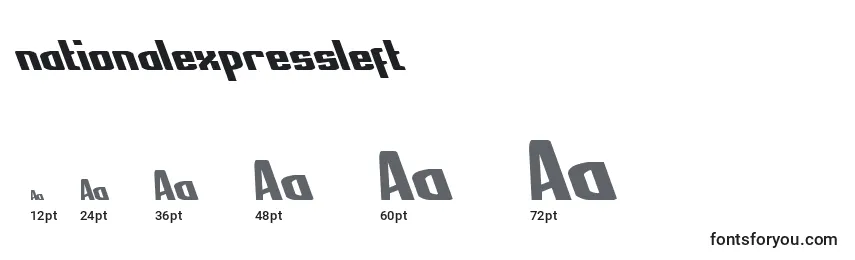Размеры шрифта Nationalexpressleft