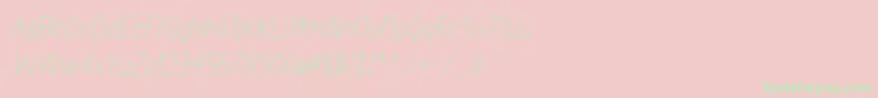 ExactaMediumItalic Font – Green Fonts on Pink Background