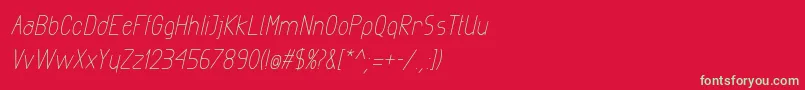 ExactaMediumItalic Font – Green Fonts on Red Background