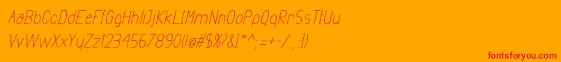 ExactaMediumItalic Font – Red Fonts on Orange Background