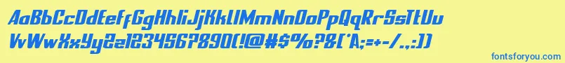 nationalexpresssemital Font – Blue Fonts on Yellow Background