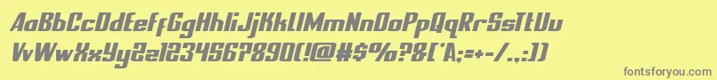 nationalexpresssemital Font – Gray Fonts on Yellow Background