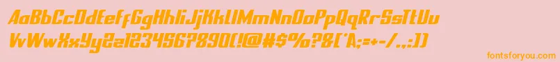 nationalexpresssemital Font – Orange Fonts on Pink Background