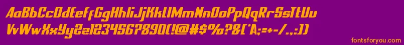 nationalexpresssemital Font – Orange Fonts on Purple Background