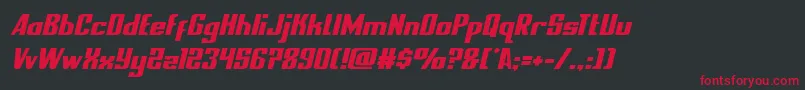 nationalexpresssemital Font – Red Fonts on Black Background