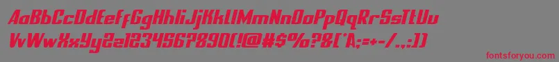 nationalexpresssemital Font – Red Fonts on Gray Background