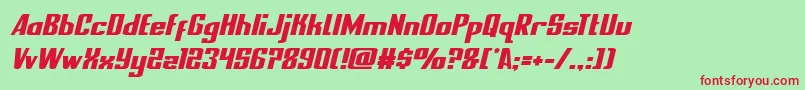 nationalexpresssemital Font – Red Fonts on Green Background