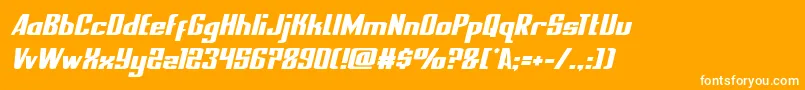 nationalexpresssemital Font – White Fonts on Orange Background