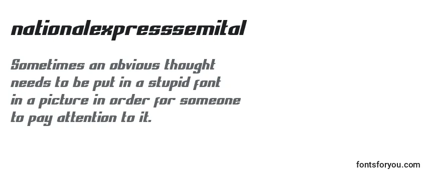 Review of the Nationalexpresssemital Font
