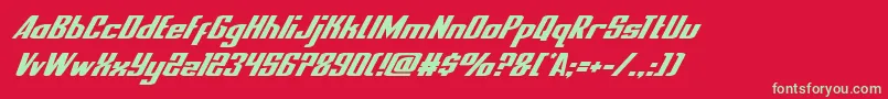 nationalexpresssuperital Font – Green Fonts on Red Background