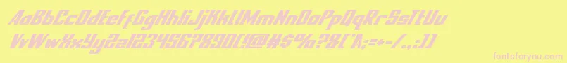 nationalexpresssuperital Font – Pink Fonts on Yellow Background