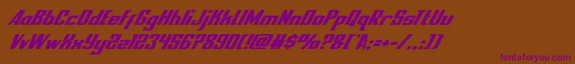 nationalexpresssuperital Font – Purple Fonts on Brown Background