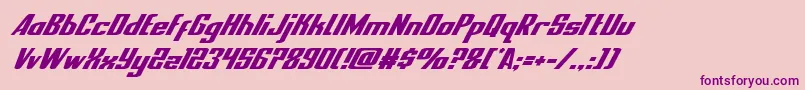 nationalexpresssuperital Font – Purple Fonts on Pink Background