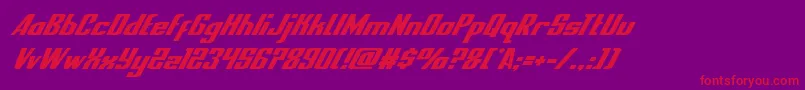 nationalexpresssuperital Font – Red Fonts on Purple Background