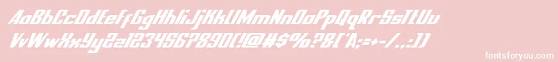 nationalexpresssuperital Font – White Fonts on Pink Background