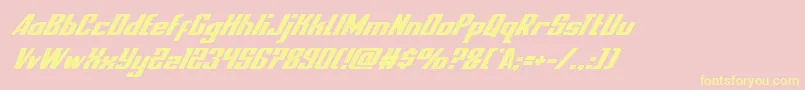 nationalexpresssuperital Font – Yellow Fonts on Pink Background