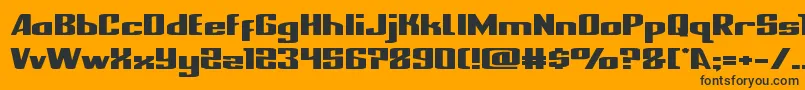 nationalexpressxtraexpand Font – Black Fonts on Orange Background