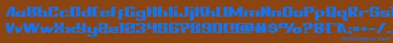 nationalexpressxtraexpand Font – Blue Fonts on Brown Background