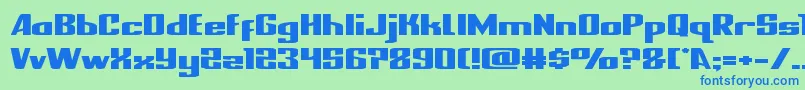 nationalexpressxtraexpand Font – Blue Fonts on Green Background