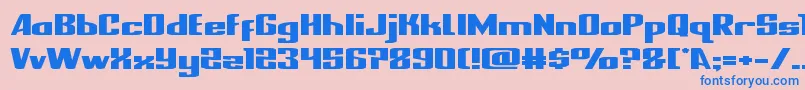 nationalexpressxtraexpand Font – Blue Fonts on Pink Background