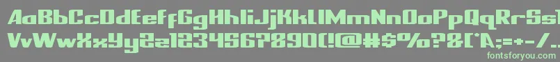 Шрифт nationalexpressxtraexpand – зелёные шрифты на сером фоне