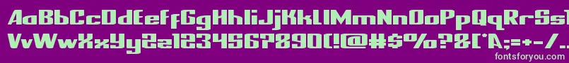 Шрифт nationalexpressxtraexpand – зелёные шрифты на фиолетовом фоне