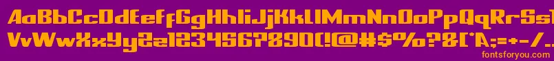 nationalexpressxtraexpand Font – Orange Fonts on Purple Background