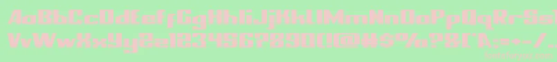 nationalexpressxtraexpand Font – Pink Fonts on Green Background