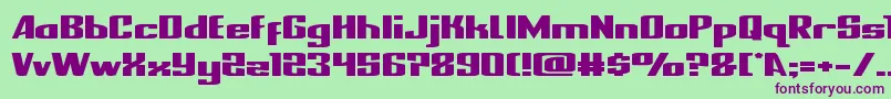 フォントnationalexpressxtraexpand – 緑の背景に紫のフォント