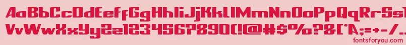 nationalexpressxtraexpand Font – Red Fonts on Pink Background