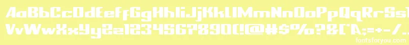 Шрифт nationalexpressxtraexpand – белые шрифты на жёлтом фоне