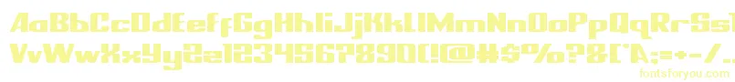 Czcionka nationalexpressxtraexpand – żółte czcionki na białym tle