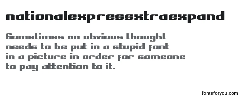 Review of the Nationalexpressxtraexpand Font